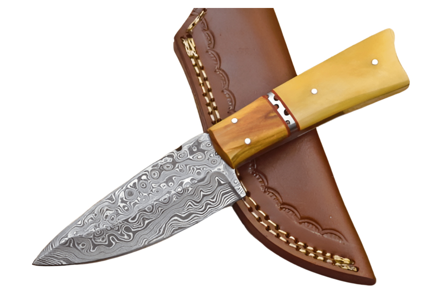 Custom Made Damascus steel Skinning Knife