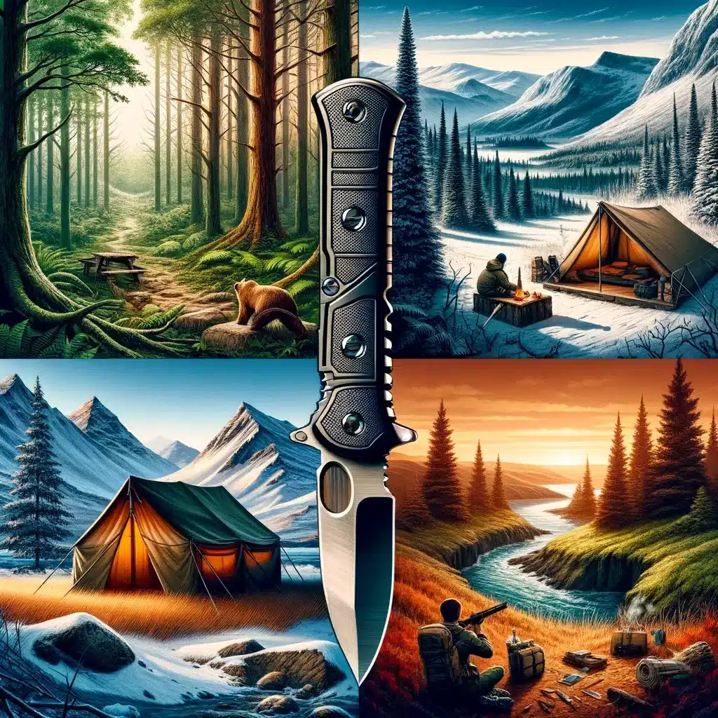 Using a knife for shelter